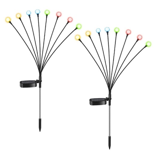 Solarna rgb baštenska lampa - 2 kom. 8 led 13489-11426