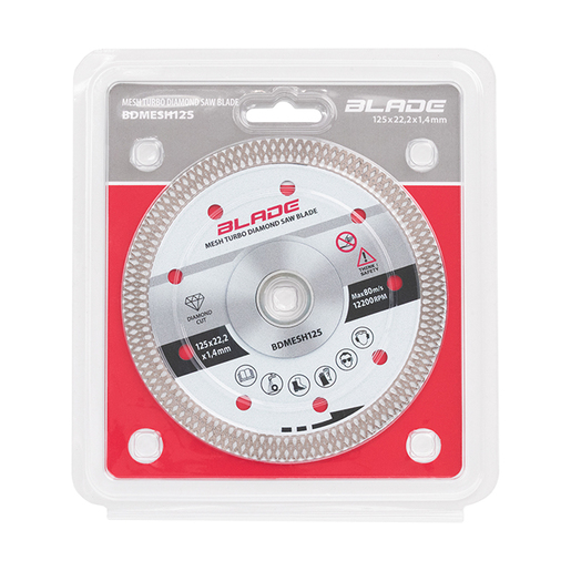 Dijamantski disk za sečenje tvrde keramike (Turbo) - BLADE BDMESH125