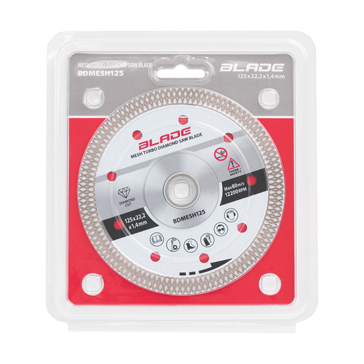 Dijamantski disk za sečenje tvrde keramike (Turbo) - BLADE BDMESH125