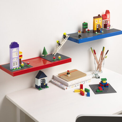 LEGO polica sa podlogom za gradnju - plava 40130801