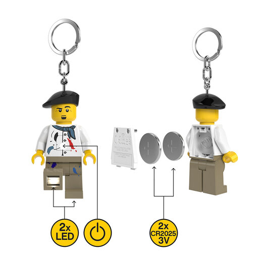 LEGO Minifigure privezak za ključeve sa svetlom: Umetnik LGL-KE216H