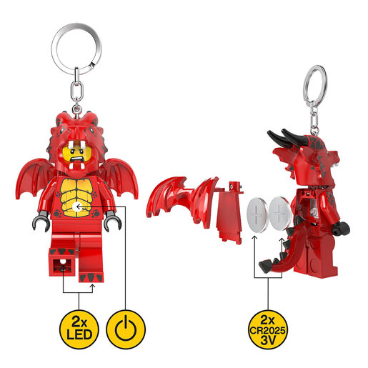 LEGO Minifigure privezak za ključeve sa svetlom: Tip u odelu zmaja LGL-KE196H