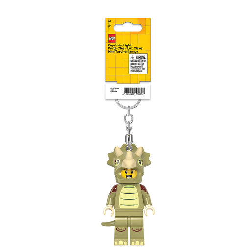 LEGO Minifigure privezak za ključeve sa svetlom: Tip u kostimu triceratopsa LGL-KE238H