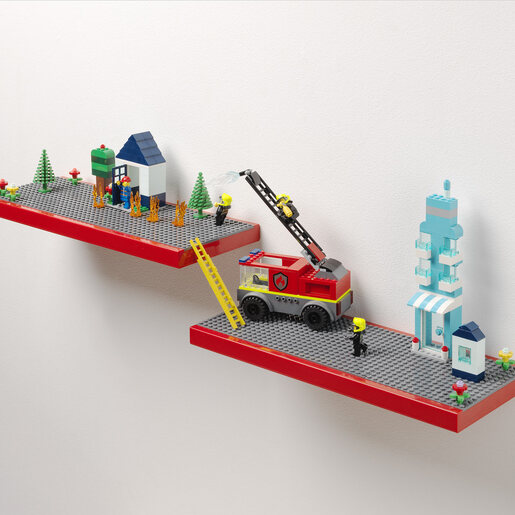 LEGO polica sa podlogom za gradnju - crvena 40130800