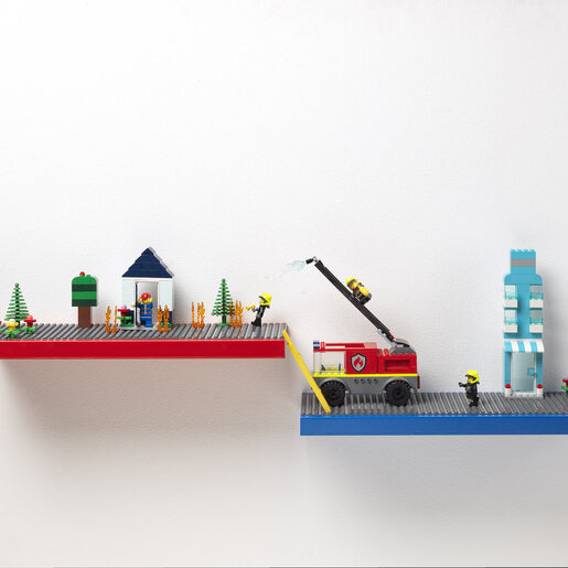 LEGO polica sa podlogom za gradnju - crvena 40130800