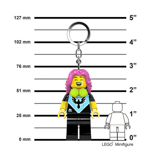 LEGO Minifigure privezak za ključeve sa svetlom: Gejmerka LGL-KE229H