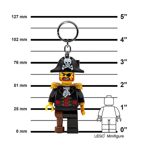 LEGO Iconic privezak za ključeve sa svetlom: Kapetan Kockobradi LGL-KE23H