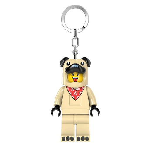 LEGO Minifigure privezak za ključeve sa svetlom: Tip u kostimu mopsa LGL-KE213H