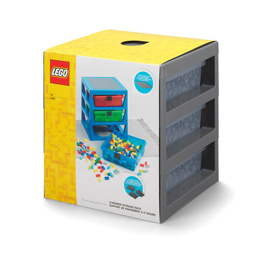 LEGO polica sa 3 fioke i podlogom za gradnju - siva 40950003