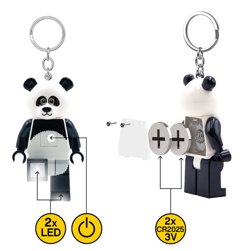LEGO Minifigure privezak za ključeve sa svetlom: Tip u panda kostimu LGL-KE195H