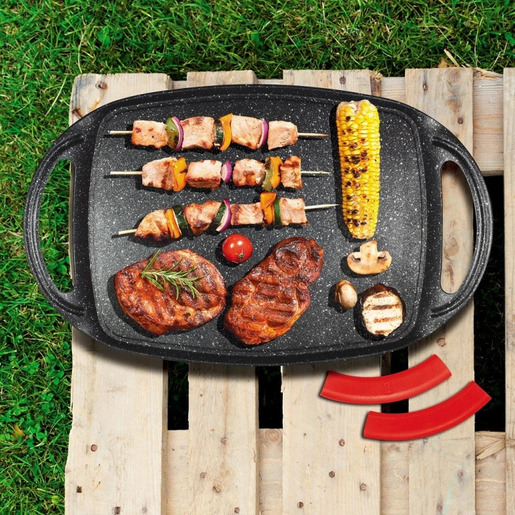 Kaufmax grill ploča 47cm BLACK&BURGUNDY