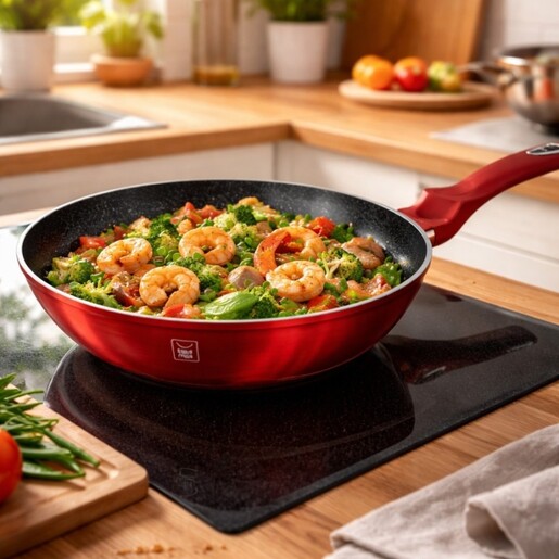 Kaufmax WOK Tiganj 28cm BURGUNDY LINE