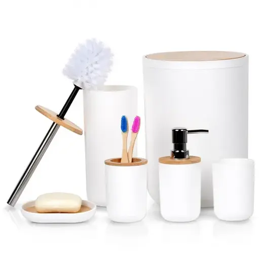 Vilde 568054 - Set od 6 kupatilskih dodataka - Beli