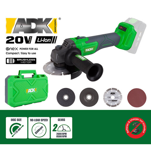 ADK akumulatorska ugaona brusilica 20V SF4C103 ENEX