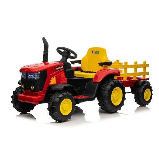 Traktor sa prikolicom crveni 12726