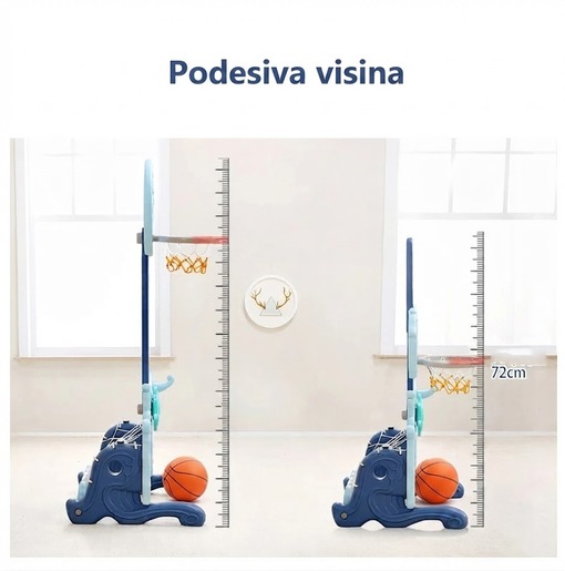 Dečiji multifunkcionalni koš sportski centar 4 u 1 - plavi delfini wm21h022 14686