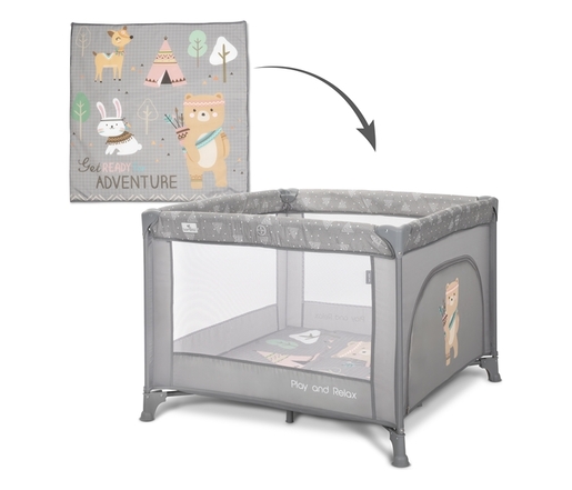 LORELLI OGRADICA PLAY & RELAX - GREY ADVENTURE