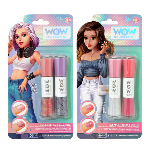 WOW Generation colour&glitter lak za nokte set 2 kom
