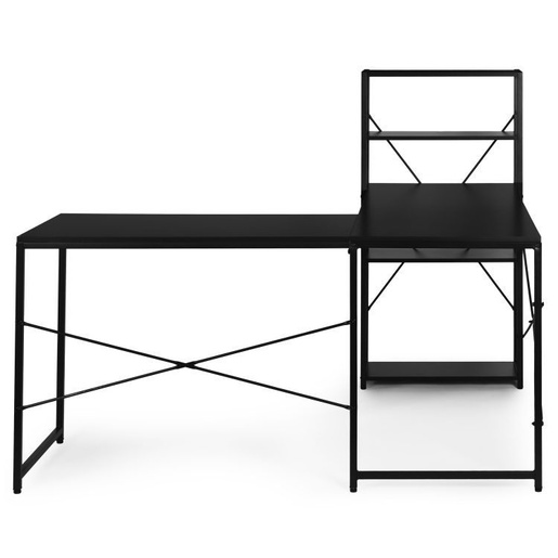 ModernHome Ugaoni radni sto sa policama – Black LOFT TH-CD-1
