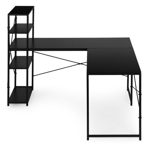 ModernHome Ugaoni radni sto sa policama – Black LOFT TH-CD-1