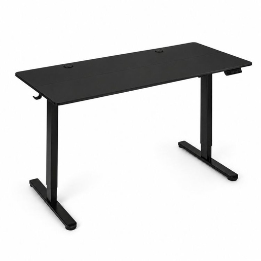 ModernHome Električni radni sto 140 × 60 cm sa podesivom visinom 72–118 cm, crni – JSD-C5-1-1