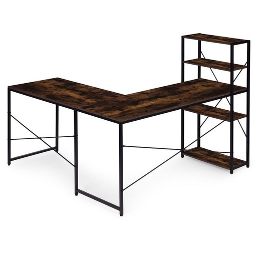 ModernHome Ugaoni radni sto sa policama – Walnut LOFT TH-CD-7-16