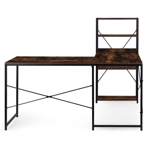 ModernHome Ugaoni radni sto sa policama – Walnut LOFT TH-CD-7-16