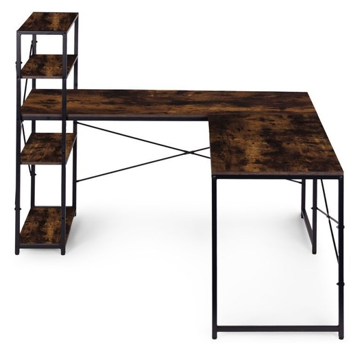 ModernHome Ugaoni radni sto sa policama – Walnut LOFT TH-CD-7-16