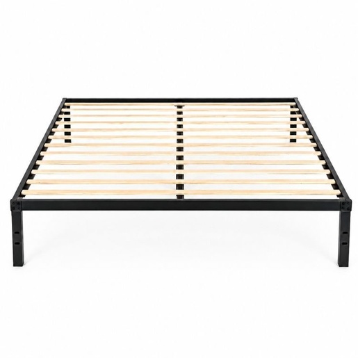 ModernHome Krevet sa metalnim ramom 190 × 200 cm sa podnicom, crni – GIC-BF02