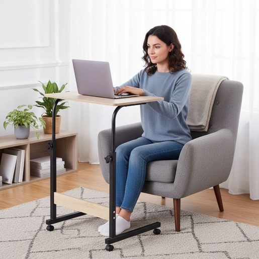 ModernHome Prenosivi pomoćni sto za laptop, svetli hrast – TH-LD-6-16