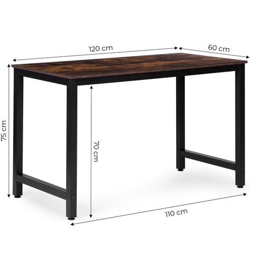 ModernHome Radni sto za računar 120 × 60 cm, starinski orah – TH-RD-7-16
