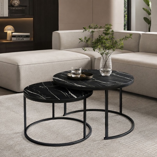 BOLZZ COFFE STO SET 2 KOM CRNI BOLSTOCOFBLK