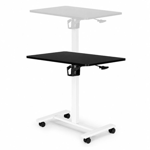 ModernHome Mobilni podesivi sto za laptop 70 × 48 cm, visina 71,5–112 cm, crna radna ploča – JNI-PN01-5-1