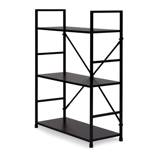 ModernHome LOFT polica sa 3 police i metalnim okvirom – Black CWJ602480LGB