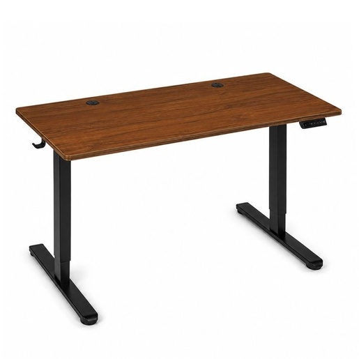 ModernHome Električni radni sto 140 × 60 cm sa podesivom visinom 72–118 cm, tamni hrast – JSD-C5-1-19