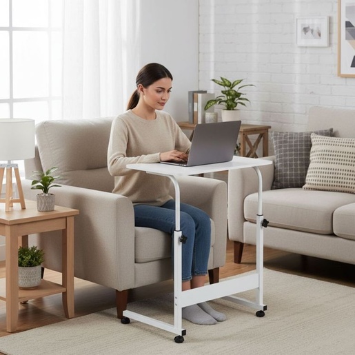 ModernHome Prenosivi pomoćni sto za laptop, beli – TH-LD-5