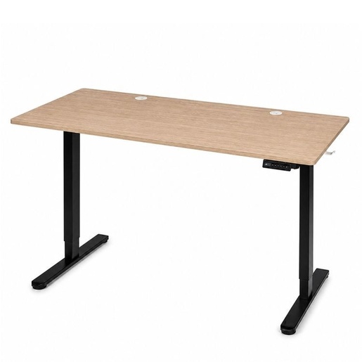 ModernHome Električni radni sto 140 × 60 cm sa podesivom visinom 72–118 cm, svetli hrast – JSD-C5-1-15