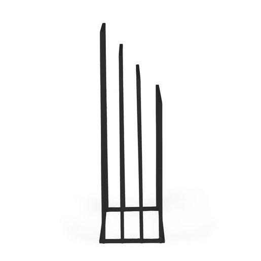ModernHome Metalni držač za peškire sa 4 kraka, crni – AIE-44-1