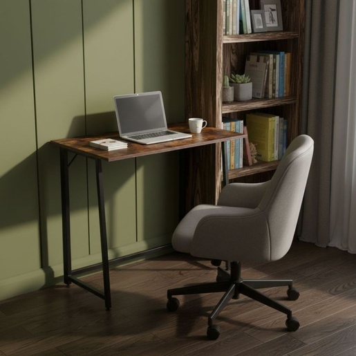 ModernHome Sklopivi radni sto za računar 80 × 45 cm – LOFT Dark Wood TH-FD-7-16