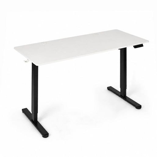 ModernHome Električni radni sto 140 × 60 cm sa podesivom visinom 72–118 cm, bela radna ploča – JSD-C5-1-5