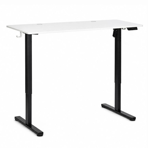 ModernHome Električni radni sto 140 × 60 cm sa podesivom visinom 72–118 cm, bela radna ploča – JSD-C5-1-5