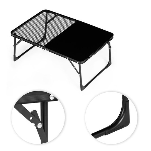 MULTIGARDEN Kamperski sklopivi stočić 60 × 40 cm – Black SMI-CT101