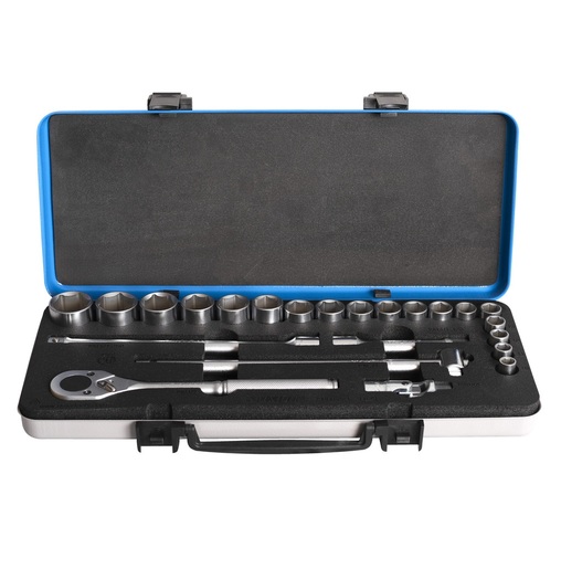 UNIOR Ključevi nasadni, prihvat 1/2", u metalnoj kutiji 10-32/23 640077