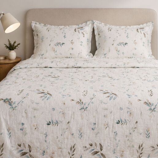 Dekordom Prekrivač set bloom 150x200 / 50x70+5 - white/blue