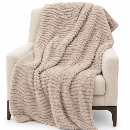 Dekordom Ćebe sherpa 200x220 - beige