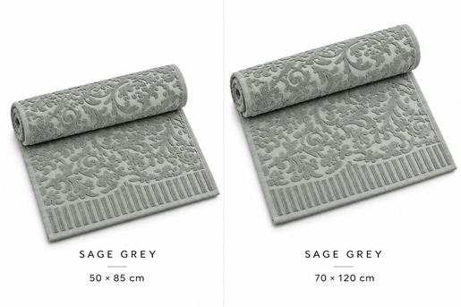Dekordom Peškir floral 70x120 - sage grey