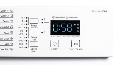VIVAX HOME mašina za pranje veša WFL-120716CDS, inverter + VIVAX HOME Pegla IR-2400CB