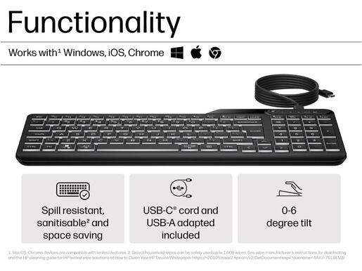 Tastatura HP 400 backlight žicna/US/crna