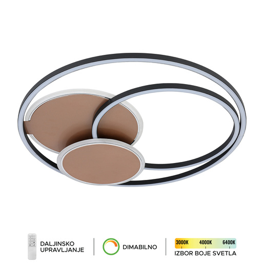 Forma LED plafonska lampa F2102-36C BK+RG