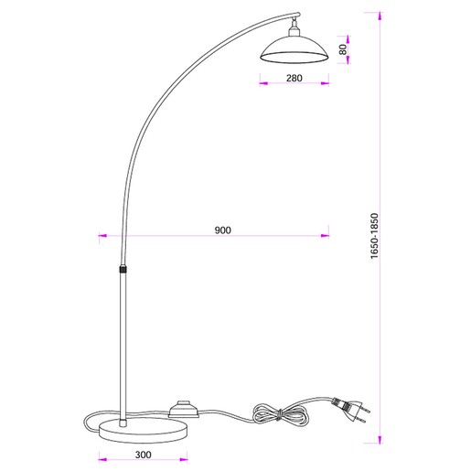 Forma Podna lampa F7135-1F WH+SG